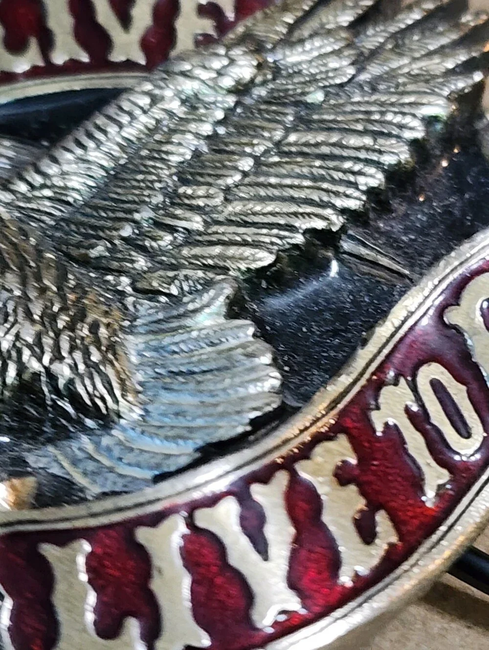 The Great American Buckle Company 1982 Ride To Live-Live To Ride Belt Buckle USA